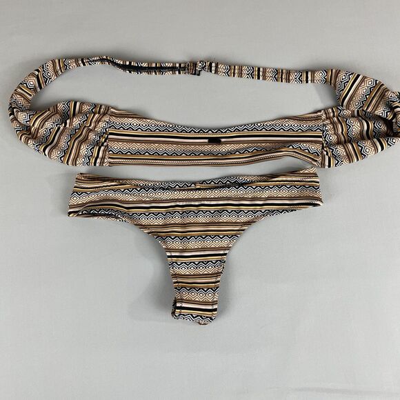Volcom European Collection 2 Piece Bikini Women’s L Aztec Print Rare New No Tags - Picture 15 of 16